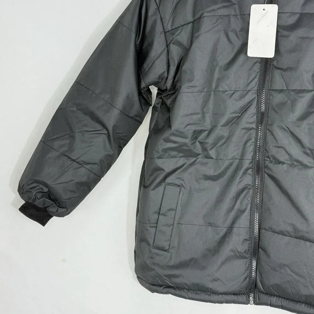 Revess Black Puffer Winter Coat Hooded Men Size 8 Small NWT